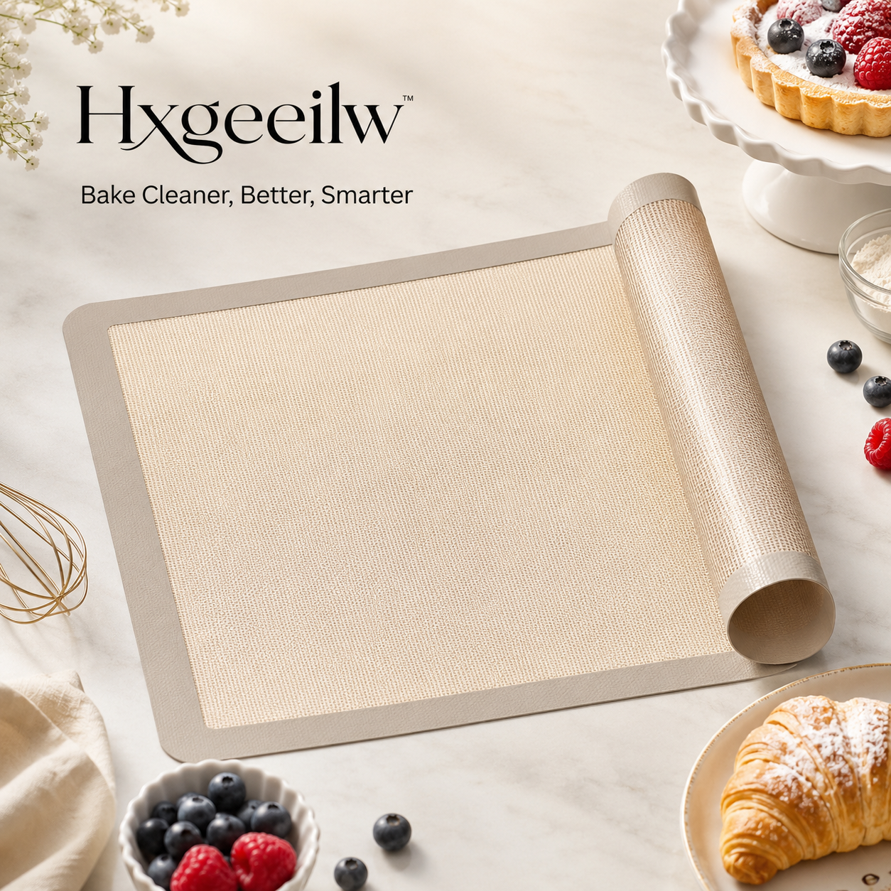 Hxgeeilw™ Silicone Baking Mat – Reusable Non-Stick Oven & Pastry Mat